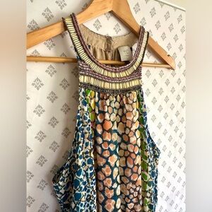 HD Multicolor Beaded Maxi Dress